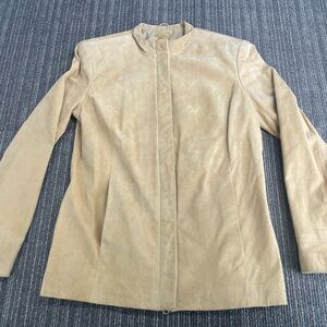 Caslon Tan Leather Jacket Relaxed Fit